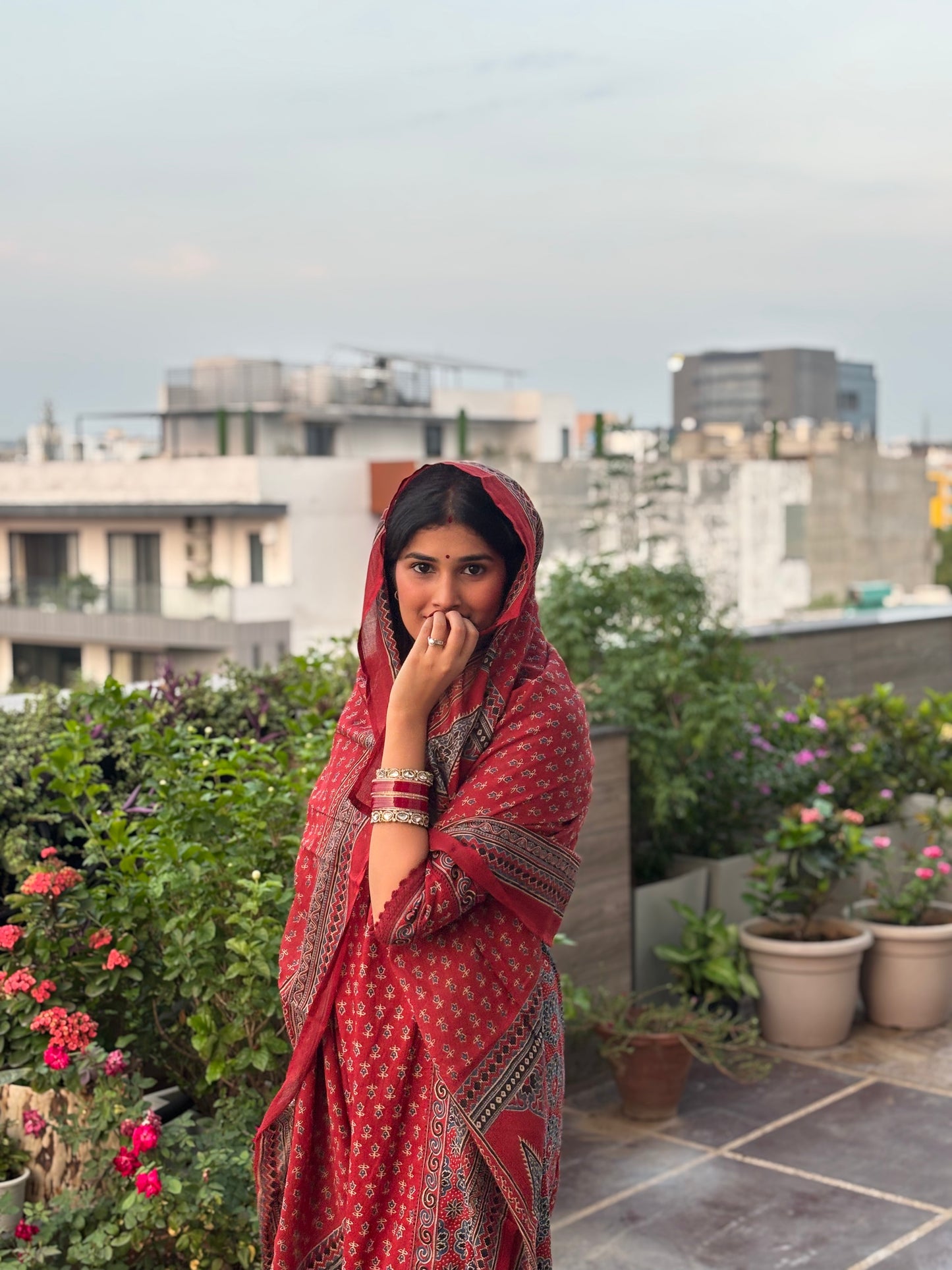Red Cotton Suit