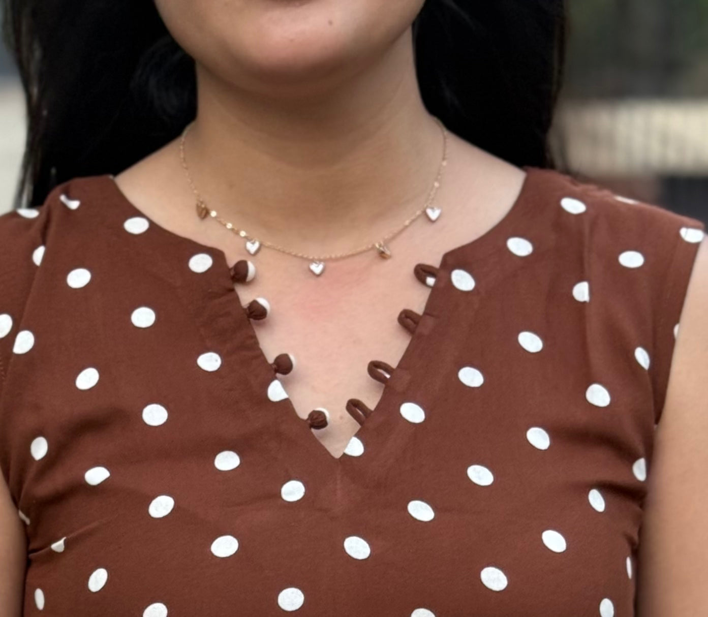 Brown Polka Dot set