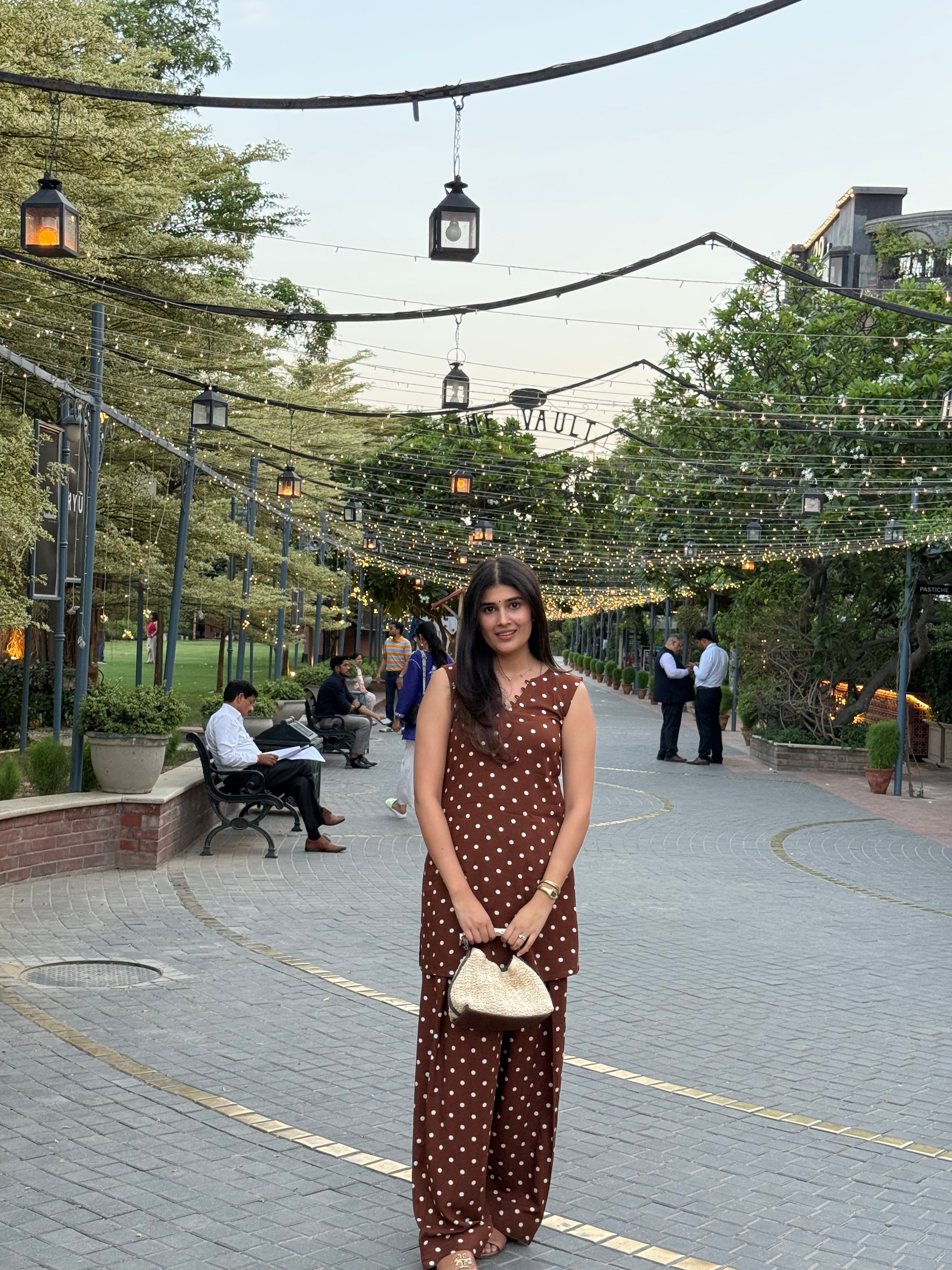 Brown Polka Dot set