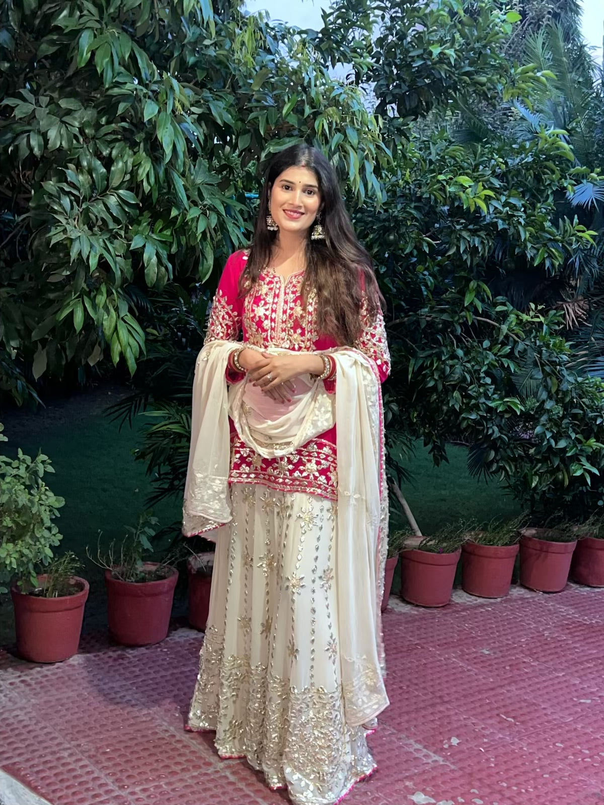 Rani Pink Ghota Patti Skirt Suit