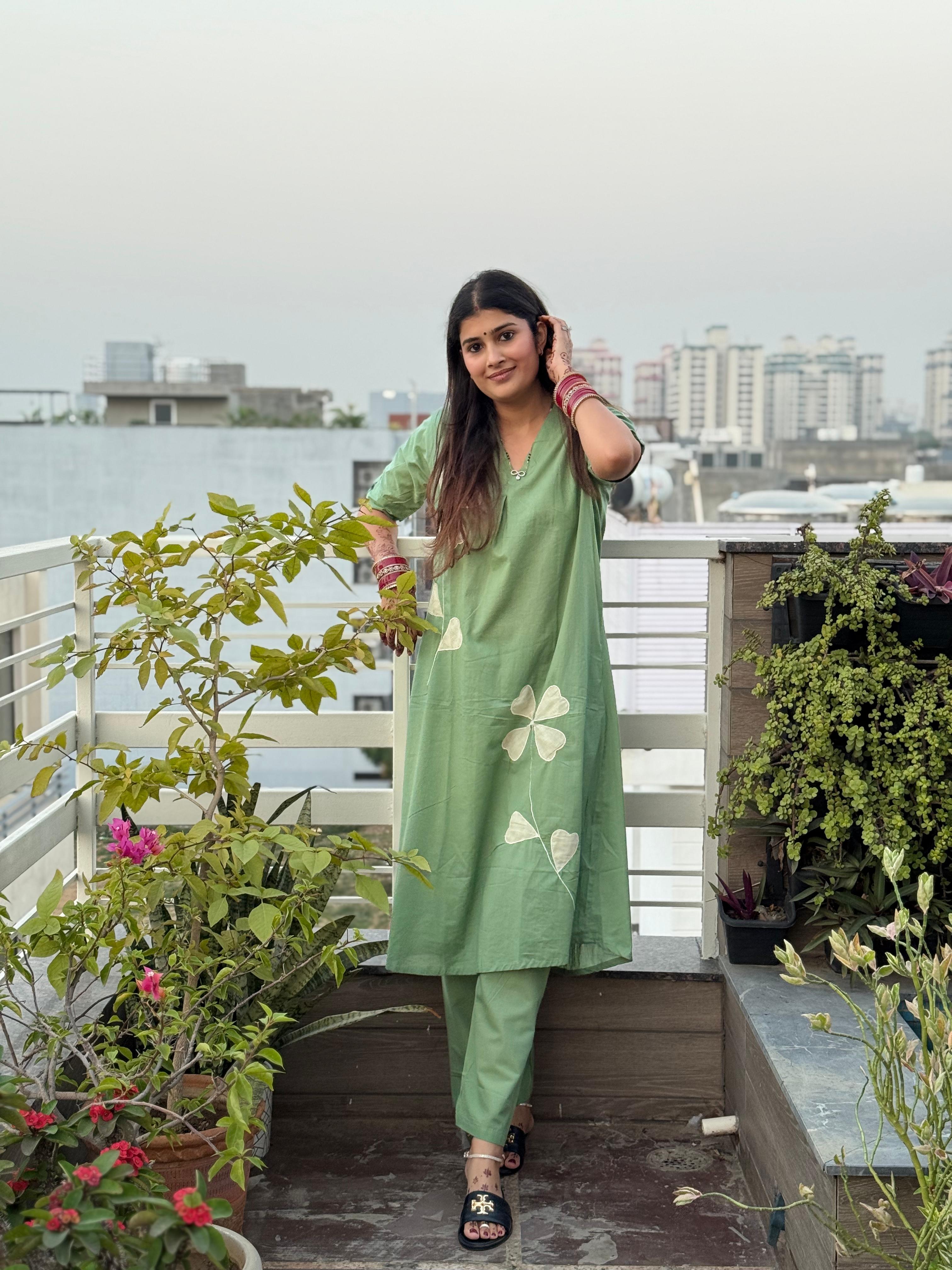 Mint Bliss Cotton Co-ord Set