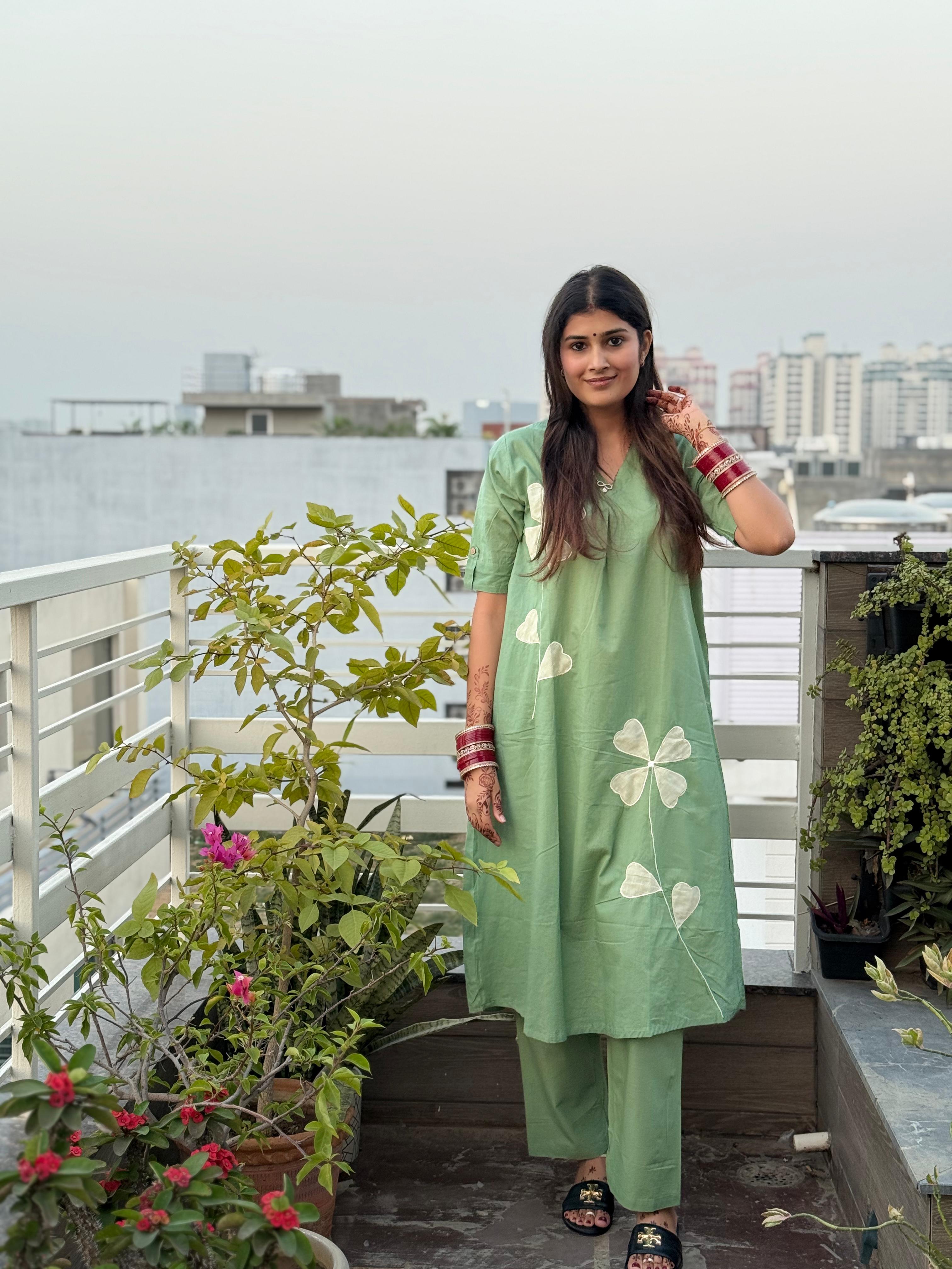 Mint Bliss Cotton Co-ord Set