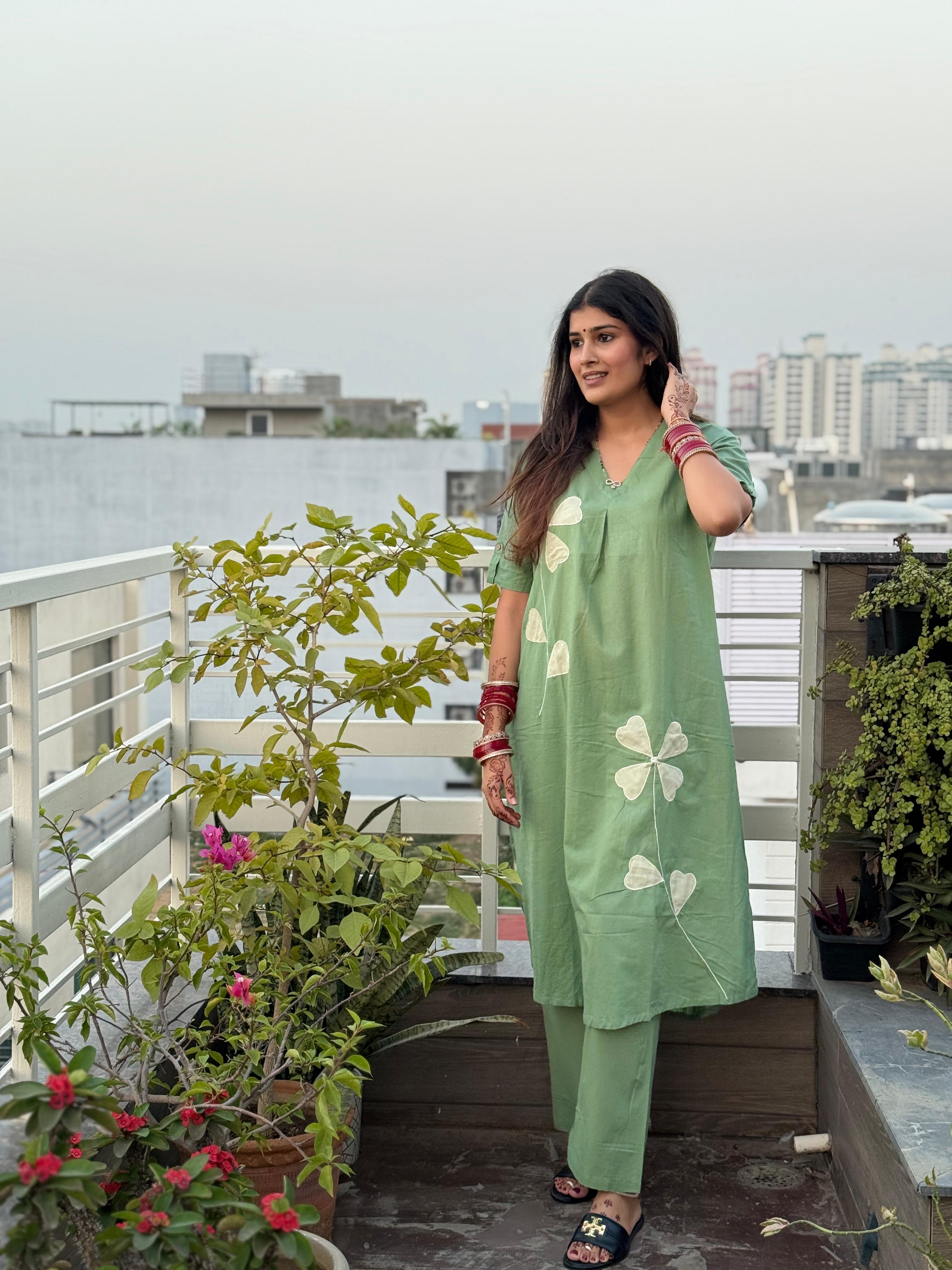 Mint Bliss Cotton Co-ord Set